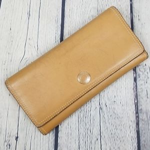COACH | leather fold snap close wallet